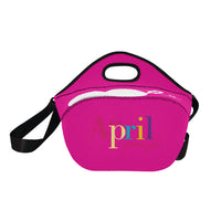 HEART AND NEEDLE NEOPRENE LUNCH TOTE WITH STRAP (5 COLORS)