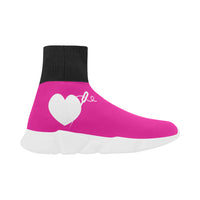 PINK PULL ON SOCK GIRLS' SNEAKERS (sz 5-12)