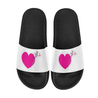 HEART AND NEEDLE SLIDE SANDALS- 7 COLORS
