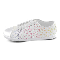 RAINBOW HANGERS LOW TOP CANVAS GIRLS' SNEAKERS (sz 5-12)