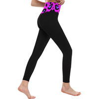 PINK LEOPARD HIGH WAIST YOGA LEGGINGS