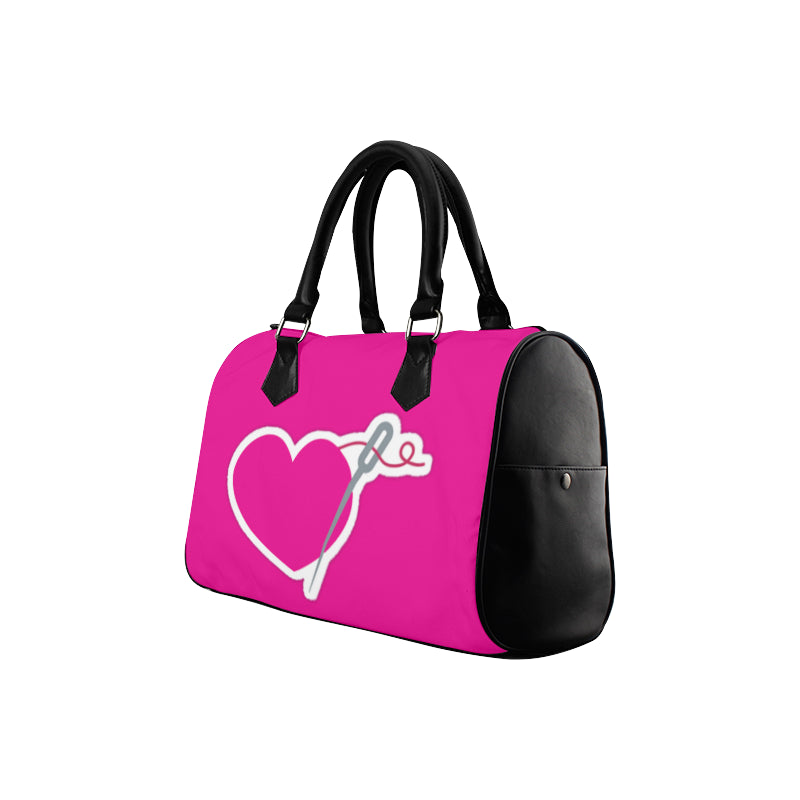 HEART AND NEEDLE SPEEDY HANDBAG - PINK