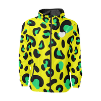 YELLOW LEOPARD FASHION WINDBREAKER