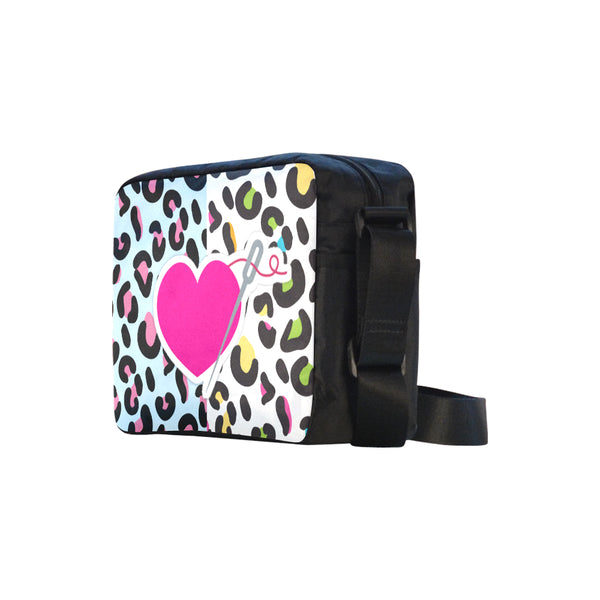 MIXIE LEOPARD SMALL MESSENGER BAG