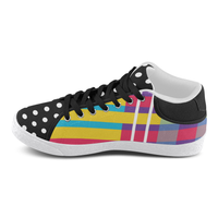 MERRY PLAID MIXIE MID TOP CANVAS GIRLS' SNEAKERS (sz 5-11)