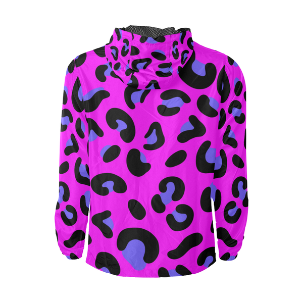 PINK LEOPARD FASHION WINDBREAKER