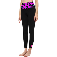 PINK LEOPARD HIGH WAIST YOGA LEGGINGS