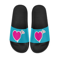 HEART AND NEEDLE SLIDE SANDALS- 7 COLORS