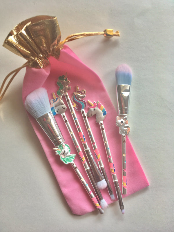 unicorn makeup brush set