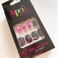 FASHION GIRL "PUNK N POSH" PRESS- ON NAILS - TEEN SIZE