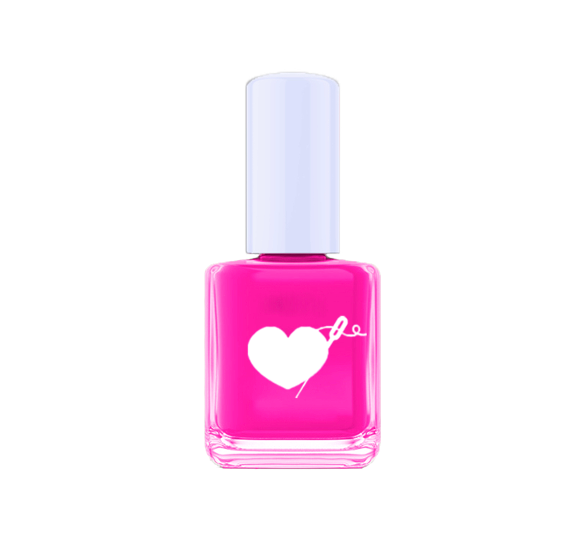 neon pink nail polish