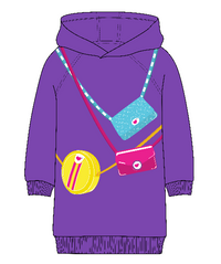 OVERSIZED HOODIE DRESS - PURPLE