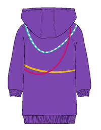 OVERSIZED HOODIE DRESS - PURPLE