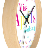 MISS APRIL'S WORKSHOP Wall clock