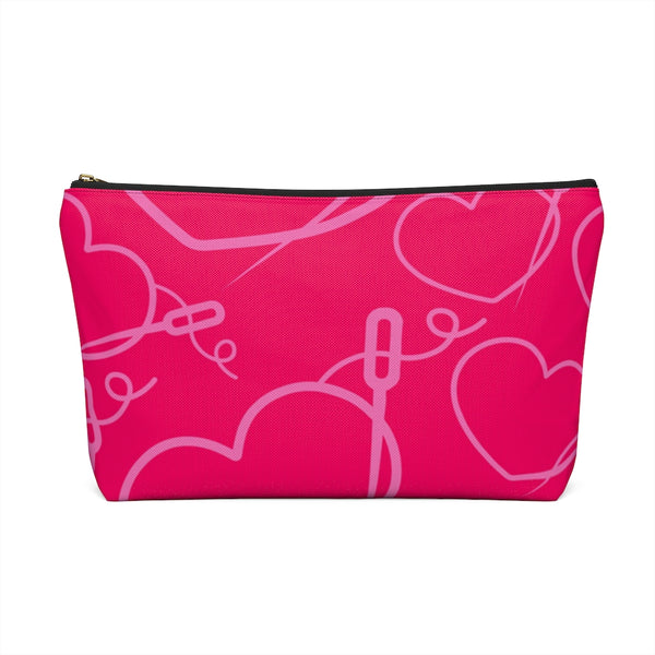 HEART AND NEEDLE MAKEUP POUCH