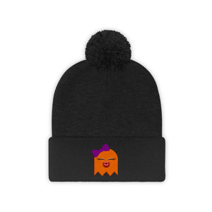 HEY BOO - PUMPKIN POM POM BEANIE