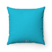 HEART AND NEEDLE Square Pillow Case (teal)