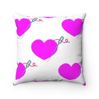 HEART AND NEEDLE Square Pillow Case