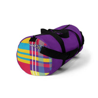 MERRY PLAID Duffel Bag (purple)