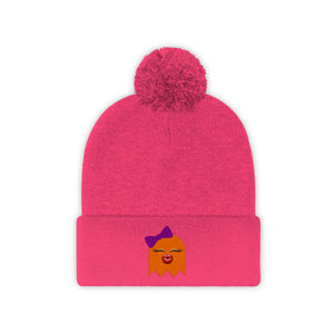 HEY BOO - PUMPKIN POM POM BEANIE