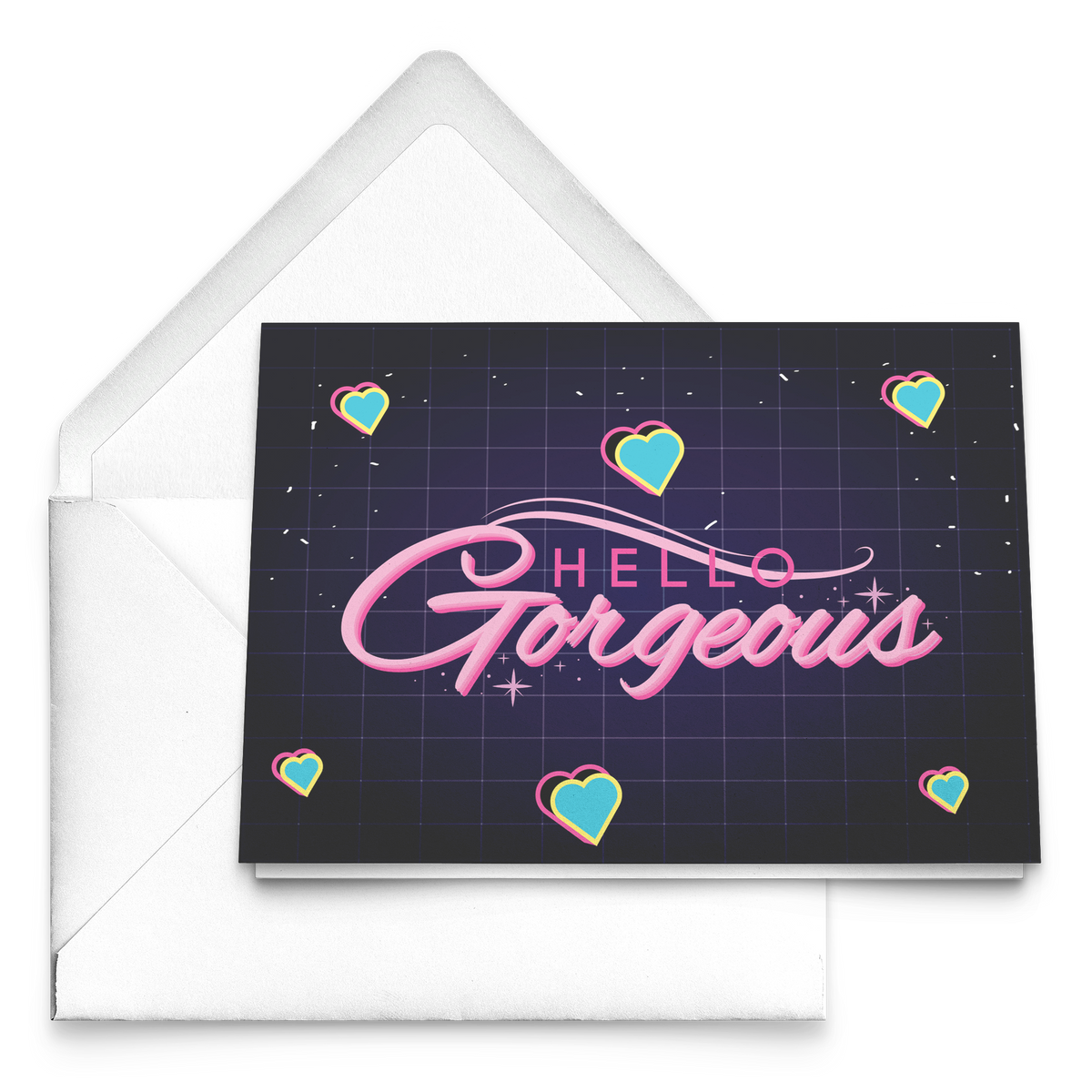 HELLO GORGEOUS (BLACK) NOTE CARDS