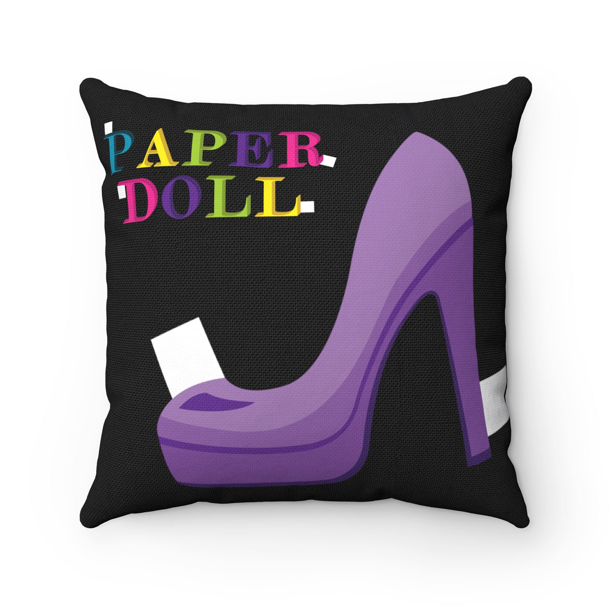 PAPER DOLL Square Pillow Case (shoe & dress)