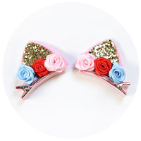 2pcs Felt Fabric Unicorn Ears Hair Clips For Girls