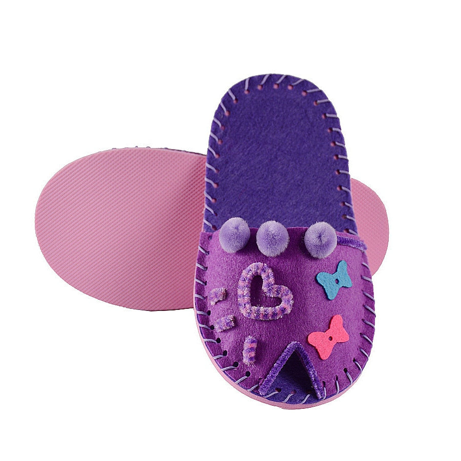 DIY Cute Peep-toe Slipper Sewing Kit