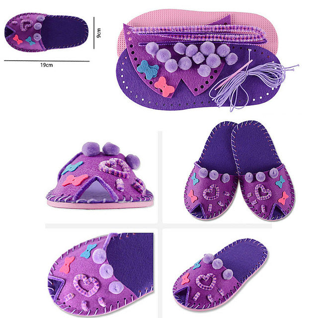 DIY Cute Peep-toe Slipper Sewing Kit
