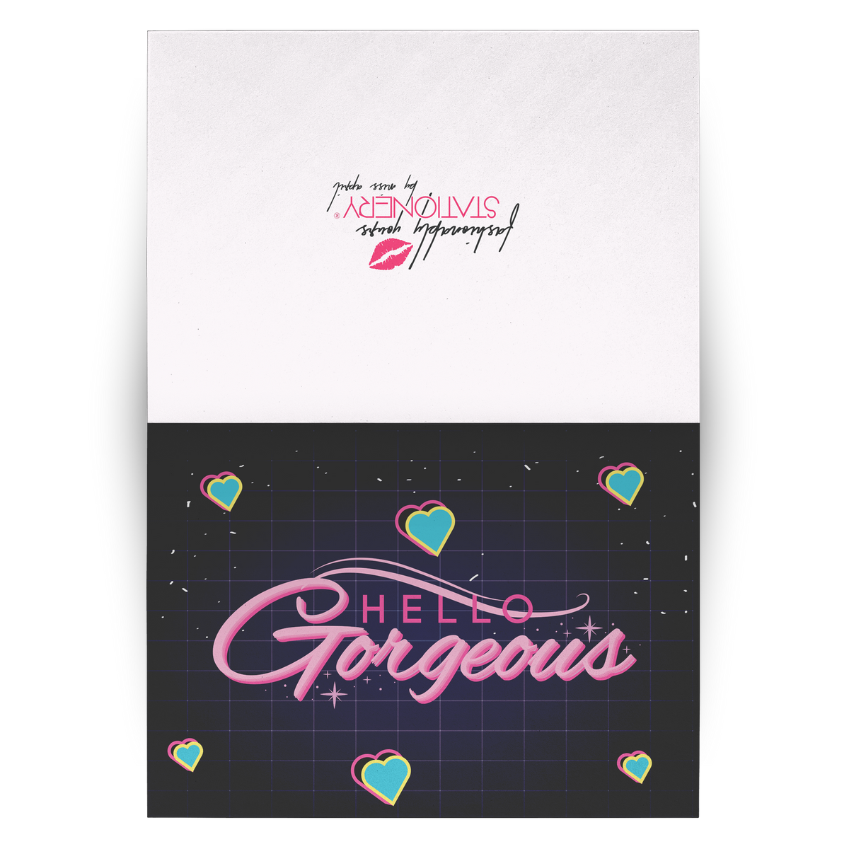 HELLO GORGEOUS (BLACK) NOTE CARDS