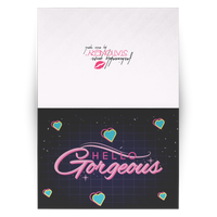 HELLO GORGEOUS (BLACK) NOTE CARDS